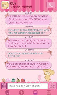 GO短信加强版粉红甜美主题图三