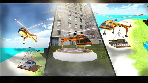 天空起重机直升机飞行员模拟3D图三