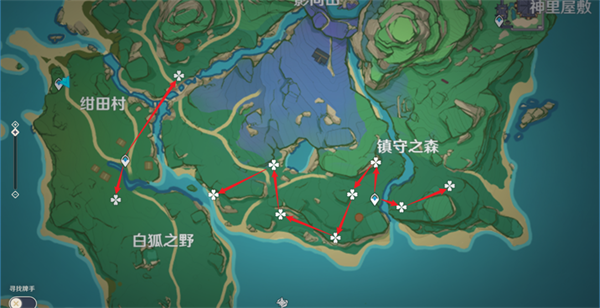 镇守之森采集指南 原神43绯樱绣球快速采集路线攻略 高效收集绯樱绣球技巧分享