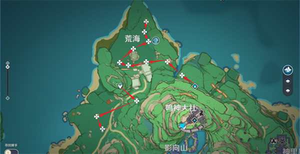 原神4.3绯樱绣球采集路线攻略图二 原神43绯樱绣球快速采集路线攻略 高效收集绯樱绣球技巧分享