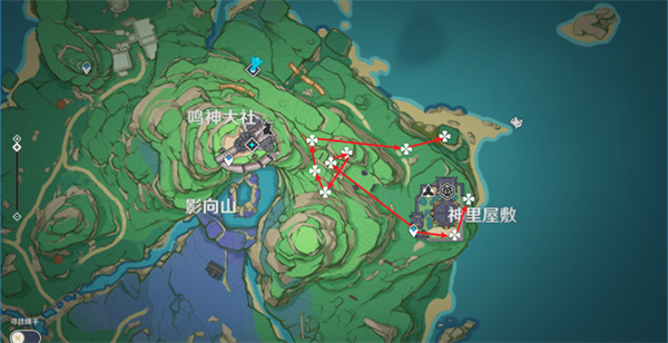 神里屋敷采集点 原神43绯樱绣球快速采集路线攻略 高效收集绯樱绣球技巧分享
