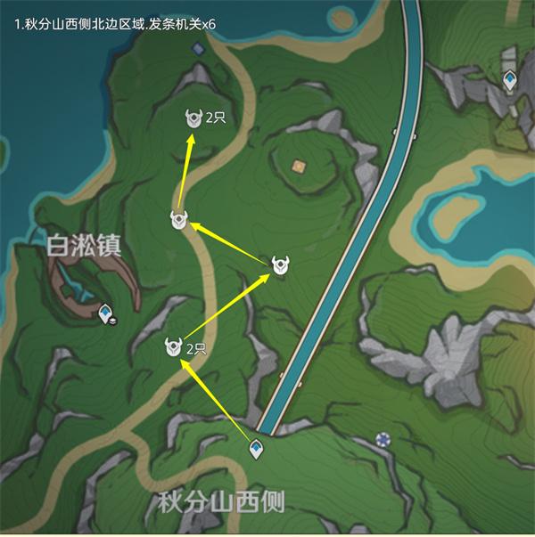 原神4.3夏沃蕾突破材料发条机关都在哪-原神4.3发条机关快速收集路线图七