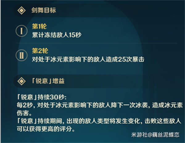 原神4.3神念锐意旋步舞第三关怎么满分过-凛冽严寒的掠影满分攻略图五 原神43神念锐意旋步舞第三关凛冽严寒的掠影满分通关技巧