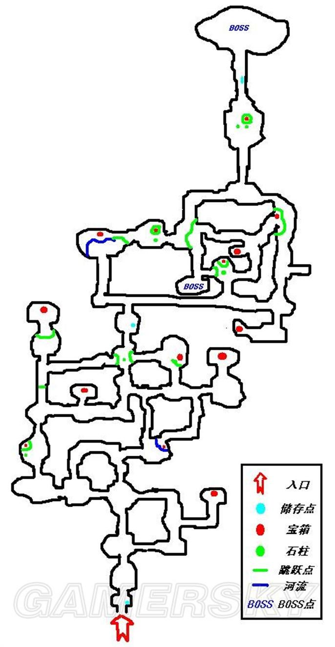 伊苏6纳比斯汀的方舟绿水洞地图路线图图二