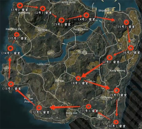 pubg泰戈神秘钥匙密室位置介绍图三