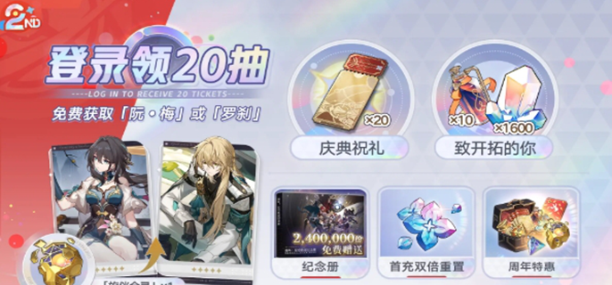 崩坏星穹铁道3.2周年庆福利有哪些图一
