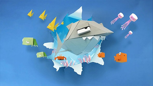 折纸鲨鱼图一