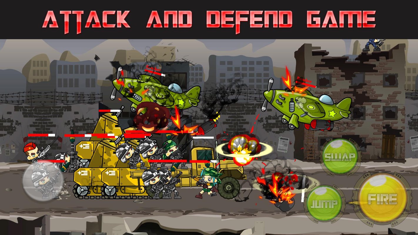 轰炸战争:城市防卫破解手机游戏截图一