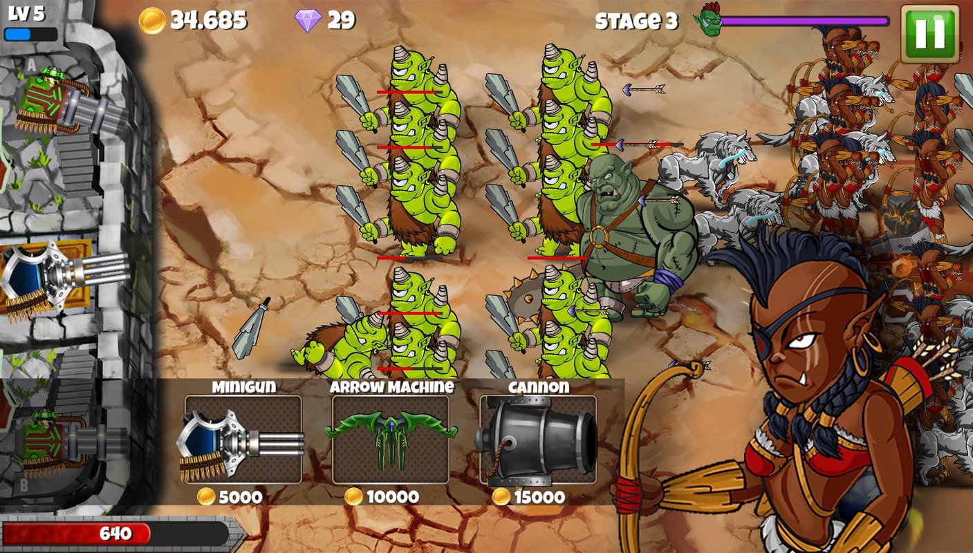 怪物防御:兽人战争破解手机游戏截图三