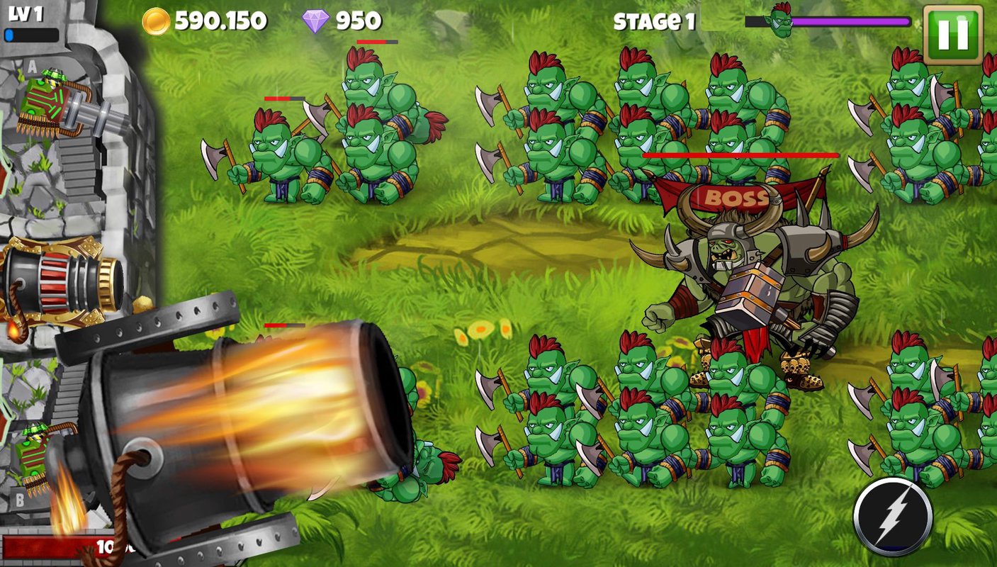 怪物防御:兽人战争破解手机游戏截图二