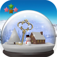 逃脱游戏：雪球体和雪景