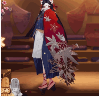 阴阳师鬼女红叶皮肤深宵枫舞欣赏(5)