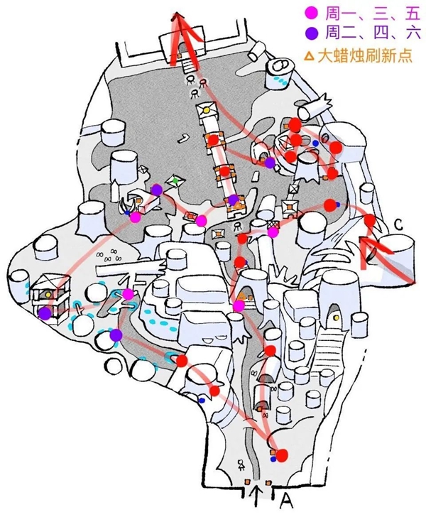 光遇雨林地图烛火路线怎么走？雨林烛火路线大全(3)